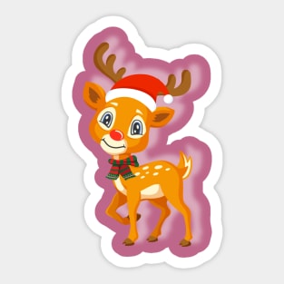 Happy Reindeer Sticker